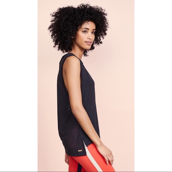 Alala Skimm Black Mesh Tank Top Small - Picture 1 of 9